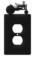 SWEN Products Tractor JD Wall Plate Cover (Single Outlet, Black)