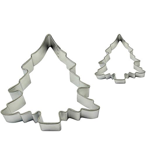 PME Christmas Tree Cookie Cutters, Set of 2, Standard, Silver
