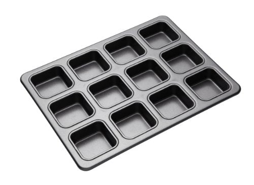 Masterclass 12-hole Non-stick Brownie Tin With Dividers, 34 x 26cm