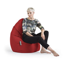Load image into Gallery viewer, Gouchee Home Brava Collection Contemporary Polyester Upholstered Plush Bean Bag Chair, Tomate
