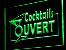 Load image into Gallery viewer, Ouvert Cocktails Glass Bar Beer LED Sign Neon Light Sign Display j157-b(c)
