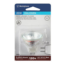 Load image into Gallery viewer, Westinghouse Lighting 0452100 20 Watt MR16 Halogen Flood Clear Lens Light Bulb with GU7.9/8.0 Base

