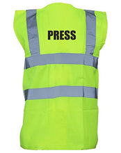 Load image into Gallery viewer, Press, Printed Hi-Vis Vest Waistcoat - Yellow/Black L
