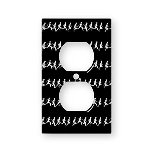 Running Running - Decor Double Switch Plate Cover Metal
