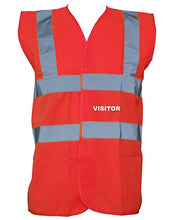 Load image into Gallery viewer, Visitor, Printed Hi-Vis Vest Waistcoat - Red/White XL
