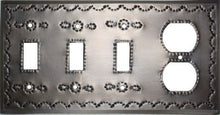 Load image into Gallery viewer, Fine Crafts Imports Triple Toggle-Outlet Antique Tin Switchplate
