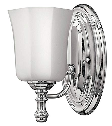 Hinkley Shelly Collection Traditional One Light Bathroom Vanity Fixture, Chrome