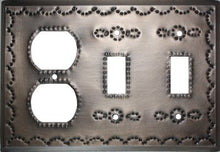 Load image into Gallery viewer, Fine Crafts Imports Double Toggle-Outlet Antique Tin Switchplate
