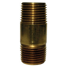 Load image into Gallery viewer, JMF 1/4 in. MPT x 1/4 in. Dia. x 6 in. L MPT Brass Nipple
