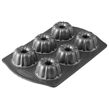 Load image into Gallery viewer, Wilton Excelle Elite Mini Fluted Tube Cake Pan, 6-Cavity

