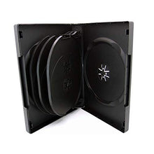 Load image into Gallery viewer, Maxtek Black 8 Disc DVD Cases with 3 Flip Trays and Outter Clear Sleeve, 20 Pcs Pack
