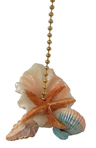 Starfish Seashells Sea Shell Beach Fan Light Pull