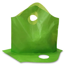 Load image into Gallery viewer, Green Wave Handle Bags 12 X 11 X 4 | Quantity: 250 Gusset - 4&quot;
