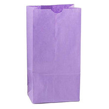 Load image into Gallery viewer, Hygloss Products Purple Paper Bags  For Party Favors, Arts, Crafts 3 x 5 x 9.75 Inch, 100 Pack
