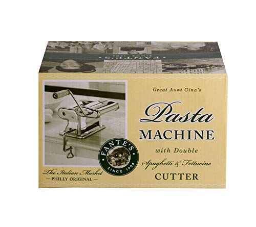 Fantes Pasta Machine, Chromed Steel with Wood Handle, The Italian Market Original since 1906