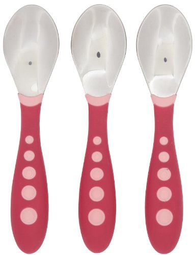 Gerber Graduates Kiddy Cutlery 3 Piece Spoon Set - Pink