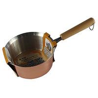 Pearl Metal HB-1585 Yukihira Pot, 6.3 inches (16 cm), For Gas Stoves, Can Pour From Anywhere, Copper Pot, Made in Japan