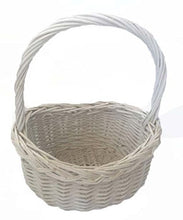 Load image into Gallery viewer, TopherTrading TOPOT 60PC White Painted Willow Baskets with Handles Wholesale lot
