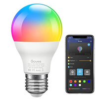Govee LED Light Bulb Dimmable, Music Sync RGB Color Changing Light Bulb A19 7W 60W Equivalent, Multicolor Decorative No Hub Required LED Bulb with APP for Party Home (Don't Support WiFi/Alexa)