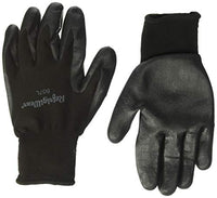 RefrigiWear Warm Dual Layer Thermal Ergo Grip Work Gloves with Textured Rubber Nitrile Coated Palm (Black, Large)