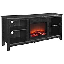 Load image into Gallery viewer, Walker Edison Fireplace TV Stand , Black , 58&quot;
