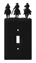 Load image into Gallery viewer, SWEN Products Three Cowboys Wall Plate Cover (Single Switch, Black)
