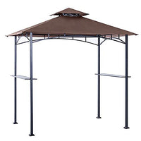 Abccanopy Grill Shelter Replacement Canopy Roof Only Fit For Gazebo Model L Gz238 Pst 11 (Brown)