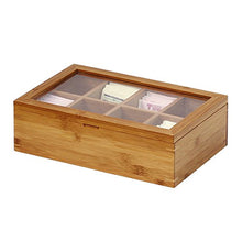 Load image into Gallery viewer, Oceanstar Bamboo Tea Box, 12 Inch, Natural
