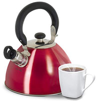 Load image into Gallery viewer, Mr. Coffee 72750.03 Morbern 1.8 Quart Stainless Steel Whistling Tea Kettle, Red
