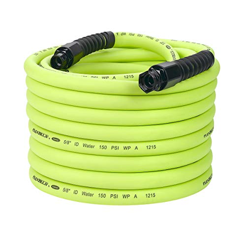 Flexzilla Pro Water Hose with Reusable Fittings, 5/8 in. x 100 ft, Heavy Duty, Lightweight, Drinking Water Safe - HFZWP5100