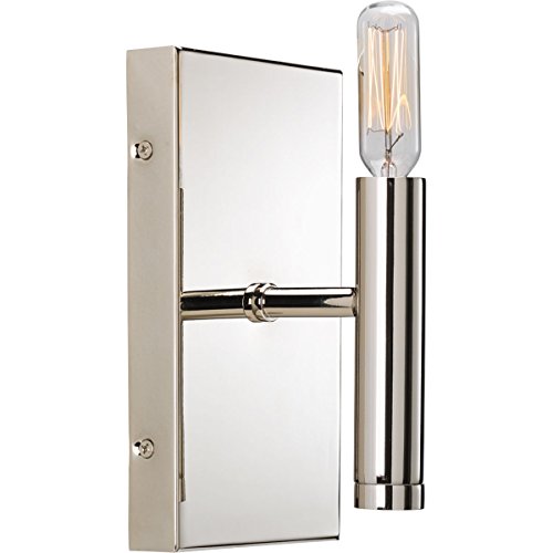 Draper Collection 1-Light Luxe Bath Vanity Light Polished Nickel