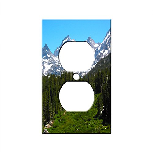 Mountains and Hillside - AC Outlet Decor Wall Plate Cover Metal