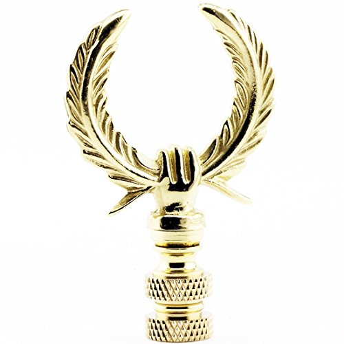 Laurel Wreath Finial - Polished Brass- 2.75 Inches