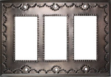 Load image into Gallery viewer, Fine Crafts Imports Triple Decora GFI Antique Tin Switchplate
