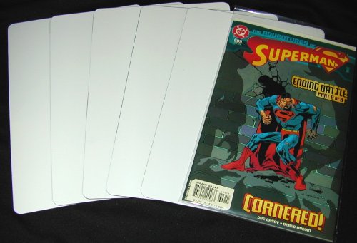 (100) Comic Book Divider Cards - LESSER CUT - White, Standard 30mil - 7