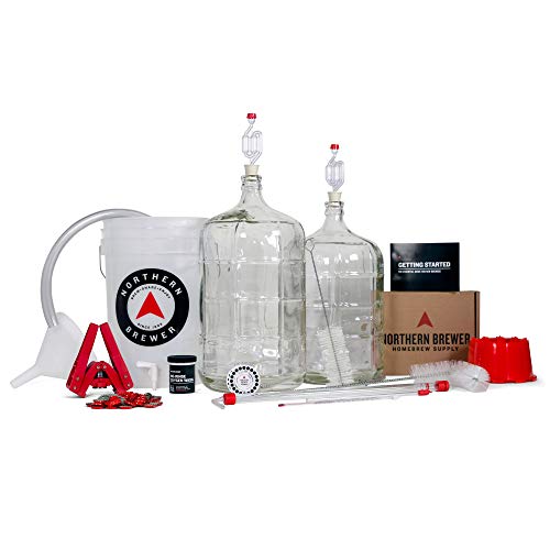 Northern Brewer Deluxe Homebrew Starter Kit, Equipment and 5 Gallon Recipe (Caribou Slobber Brown Ale)