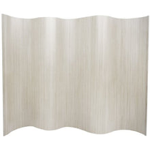 Load image into Gallery viewer, Oriental Furniture 6 ft. Tall Bamboo Wave Screen - White
