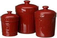 Load image into Gallery viewer, Signature Housewares Sorrento Collection Canisters, Ruby Antiqued Finish, Set of 3
