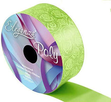 Load image into Gallery viewer, floral supplies Luxury Poly Ribbon Green Rose Print 100 Yards 2&quot; Width Weddings Or Balloons
