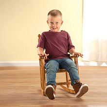 Load image into Gallery viewer, Miles Kimball Personalized Child&#39;s Natural Rocker - Red Font

