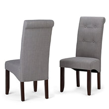 Load image into Gallery viewer, Simpli Home Cosmopolitan Contemporary Deluxe Tufted Parson Chair (Set Of 2) In Dove Grey Linen Look
