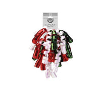 Jillson Roberts Bulk Christmas Self-Adhesive Gift Wrap Curly Bows, Traditional Holiday Mix, 120-Count (BXCL97)