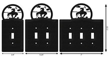 Load image into Gallery viewer, SWEN Products End of Trail Wall Plate Cover (Double Outlet, Black)
