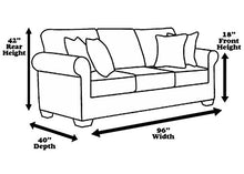 Load image into Gallery viewer, LAMINET Thick Crystal Clear Heavy-Duty Water Resistant Sofa/Couch Cover - Perfect for Protection Against CAT/Dog Clawing, Kids and Grandkids!!! - Sofa - 42&quot; BH x 18&quot; FH x 96&quot;W x 40&quot;D
