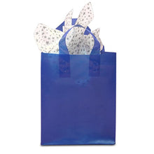 Load image into Gallery viewer, Frosted Plastic Bags 8&quot; X 10&quot; 3mil HDPE Royal Blue | Quantity: 250 Gusset - 5&quot;

