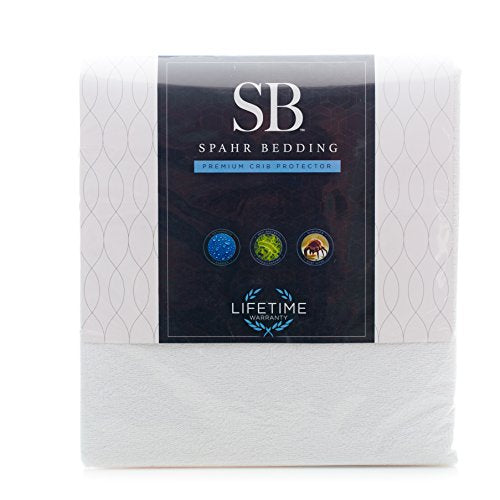 Spahr Bedding Waterproof Mattress Protector - Smooth Protective Mattress Cover from Stains & Odors - Breathable and Noiseless - Vinyl Free Bed Topper - Crib Size