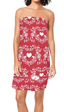 Load image into Gallery viewer, YouCustomizeIt Heart Damask Spa/Bath Wrap (Personalized)
