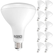 Load image into Gallery viewer, Sunco Lighting 10 Pack BR40 LED Bulb, 17W=100W, Dimmable, 3000K Warm White, 1400 LM, E26 Base, Indoor Flood Light for Cans - UL &amp; Energy Star
