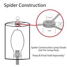 Load image into Gallery viewer, Aspen Creative 31011 Transitional Hardback Empire Shape Spider Construction Lamp Shade in Black, 14&quot; wide (14&quot; x 14&quot; x 10&quot;)
