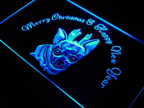 Chihuahua Christmas Year LED Sign Neon Light Sign Display s159-b(c)
